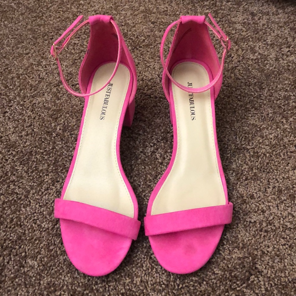 JustFab Pink Strappy Sandals